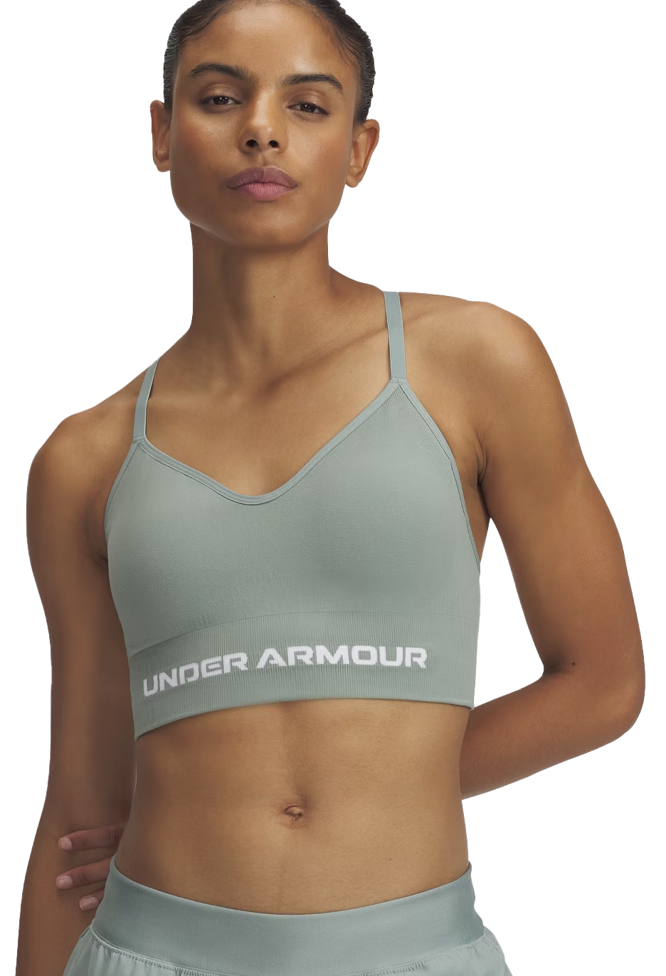 Under Armour Women's UA Vanish Seamless Low Sports Bra Silica Green, S