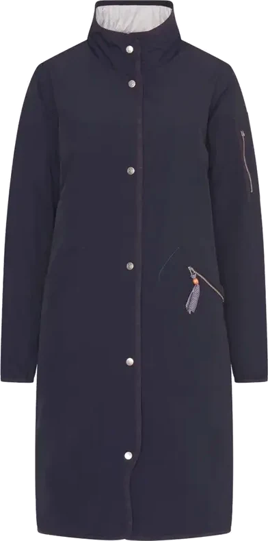 Varg Women’s New Saltön Long Spring Coat Navy Blue