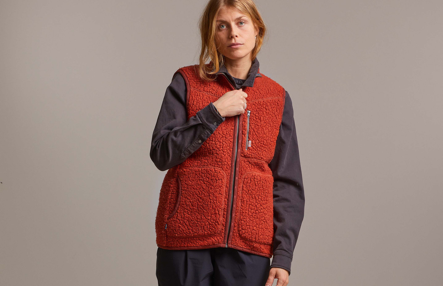 Varg Women’s Vargön Wool Vest Retro Orange