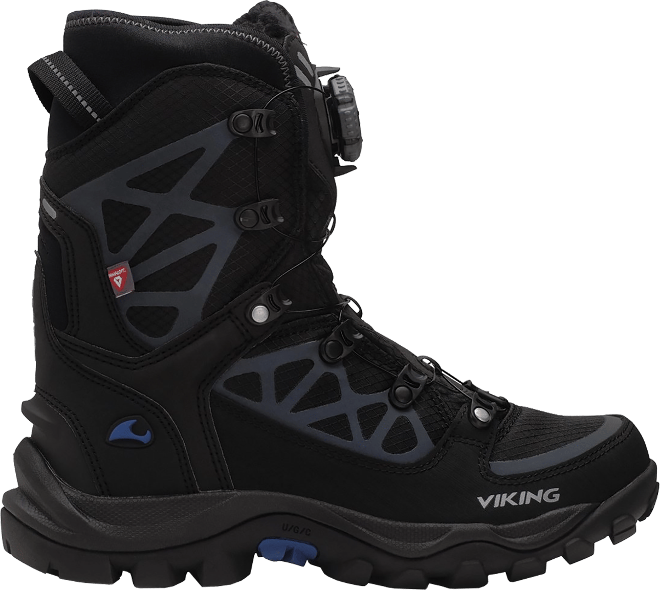 Viking Footwear Unisex Constrictor III High Waterproof Boa Black/Silver