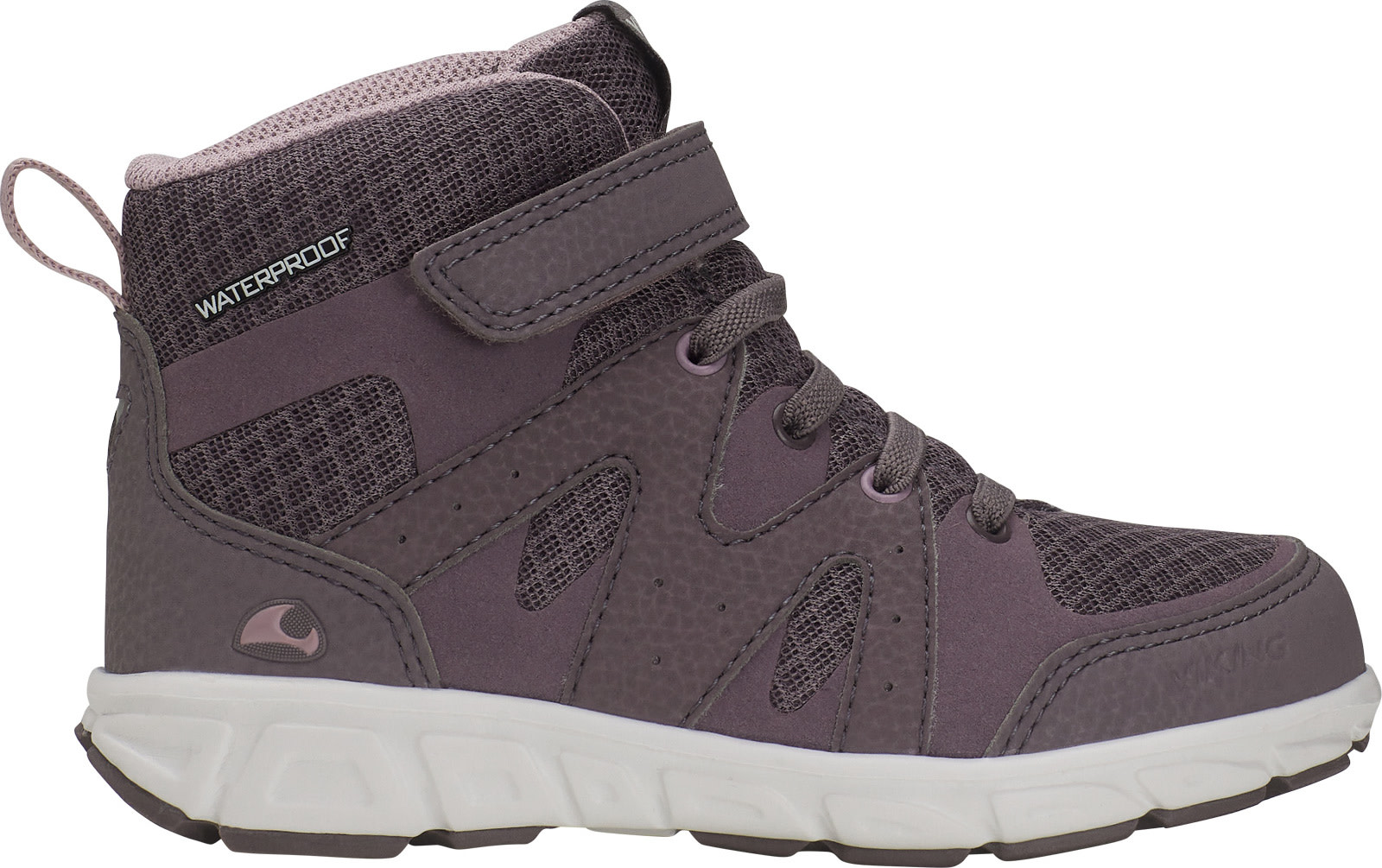 Viking Footwear Kids’ Tolga Mid Waterproof Plum/Dusty Pink