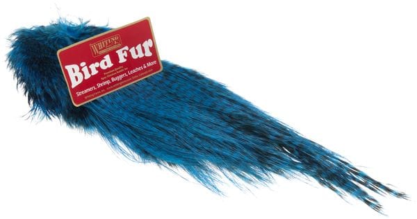 Whiting Spey Bird Fur Grizzly/Kingfisher Blue Whiting