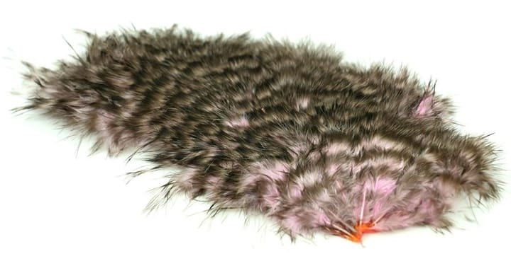 Whiting Mini Bird Fur Grizzly Dyed Shell Pink Whiting