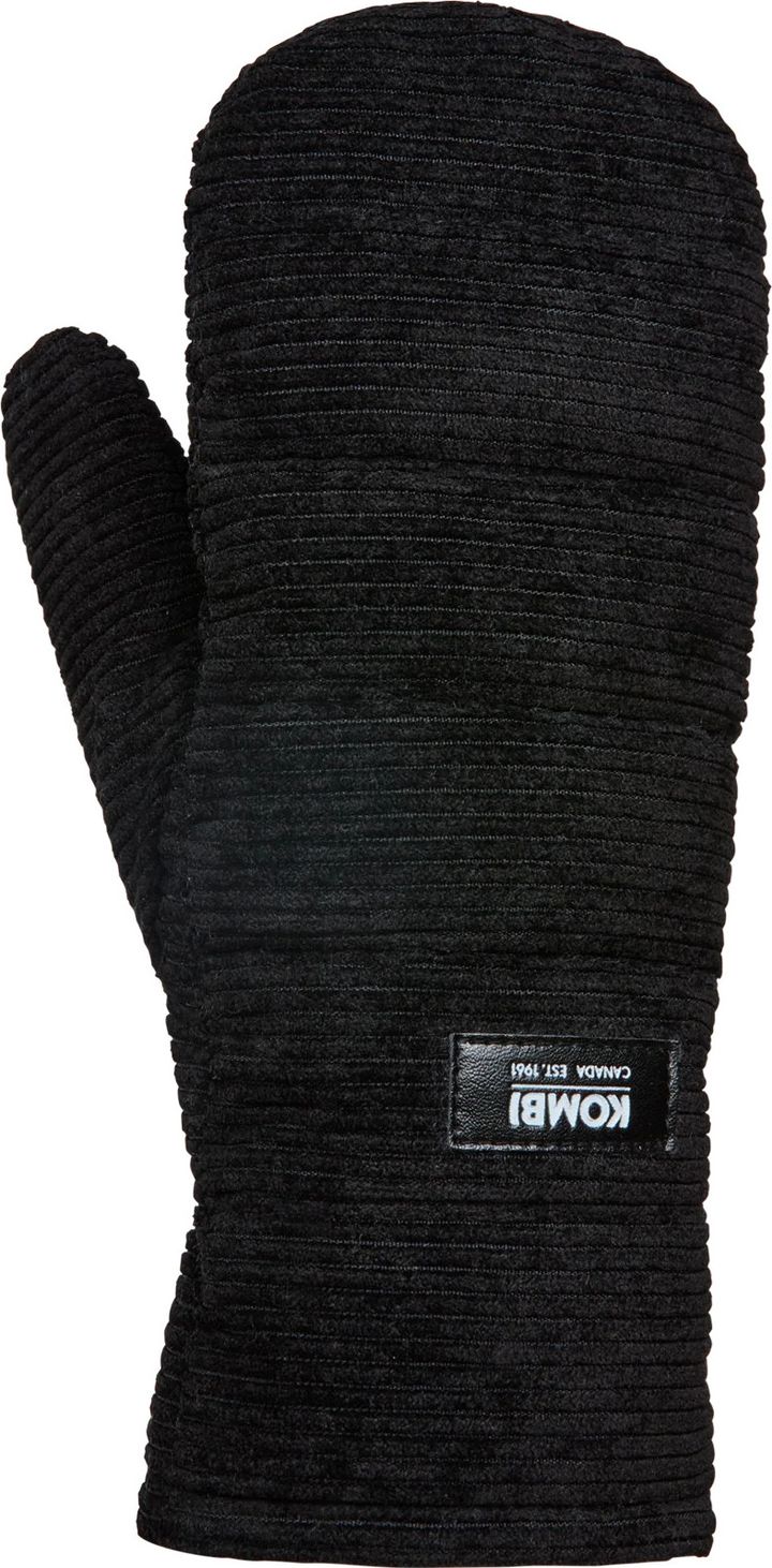 Kombi Women's Corduroy Mittens Black Kombi