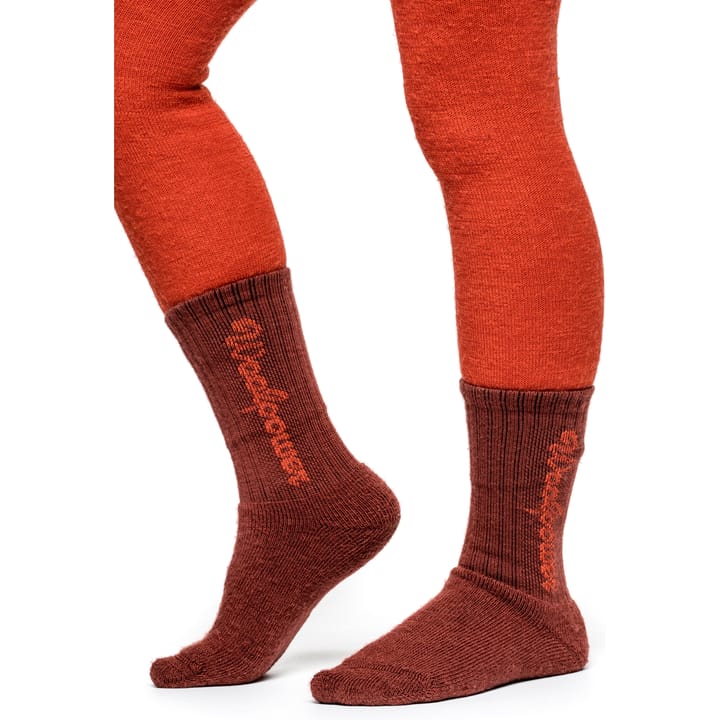 Woolpower Kids' Socks Logo 400 Rust Red Woolpower