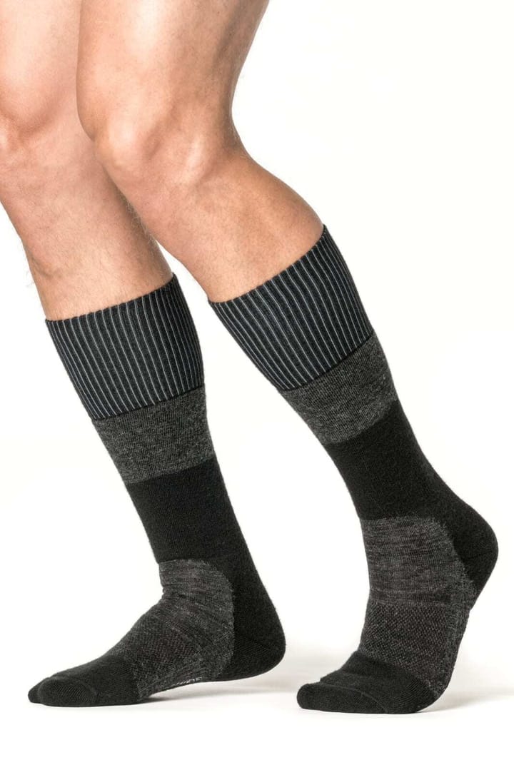 Woolpower Socks Skilled Knee High 400 Dark Grey/Black Woolpower