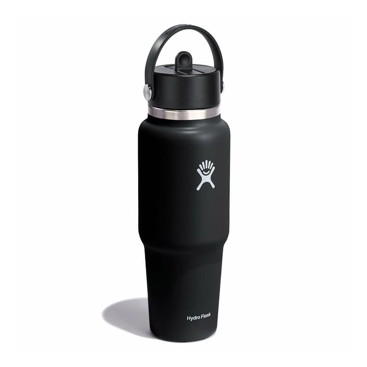 Hydro Flask Wide Mouth Travel Bottle with Flex Straw Cap (946ml) Black Hydro Flask